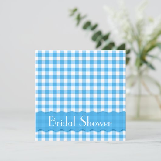 青いお茶会のブライダルシャワー 招待状 (スタンド正面)