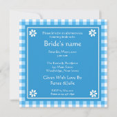 青いお茶会のブライダルシャワー 招待状 (裏面)