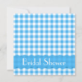 青いお茶会のブライダルシャワー 招待状 (正面)