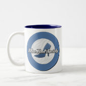 青いかかとの社会のツートーンマグ ツートーンマグカップ (左)