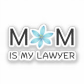 青いかわいいかわいいステッカー – 植物花のスティッカー シール (正面)