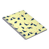 青いかわいい子猫と赤い魚 ノートブック (右側)