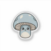 青いかわいい シール (正面)