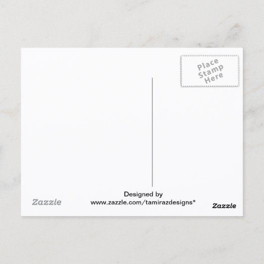 青いかわいらしあじさいが少し注意 ポストカード (裏面)