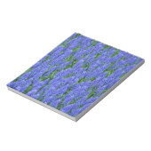 青いかわいらしムスカリ ノートパッド (回転)