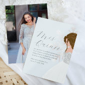 青いかわいらし冬の雪片Mis Quince写真 招待状