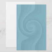 青いかわいらし渦巻き文房具 便箋 (正面/裏面)