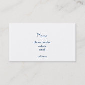 青いかわいらし湖に浮かぶ白い白鳥 名刺 (裏面)