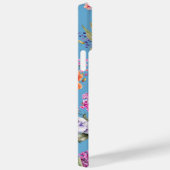 青いかわいらし背景にカントリーガーデンの花 Case-Mate iPhoneケース (裏面 / 右)