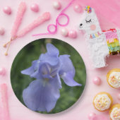 青いかわいらし花びら ペーパープレート (パーティー)