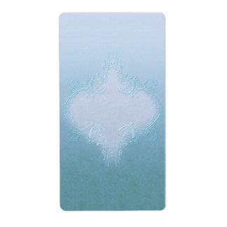 青いかわいらし薬用ラベル ラベル