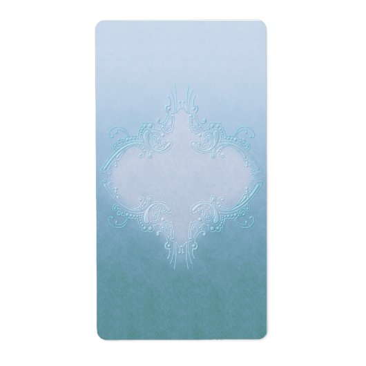 青いかわいらし薬用ラベル ラベル (正面)