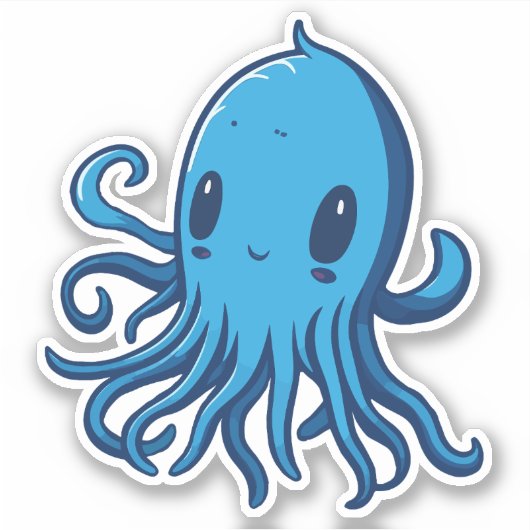 青いか シール (正面)