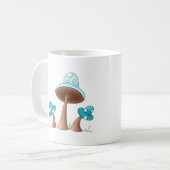 青いきのこ コーヒーマグカップ (正面左)