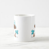 青いきのこ コーヒーマグカップ (中央)