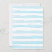 青いきらめきは男の子のベビーシャワーの招待を主演します 招待状 (裏面)