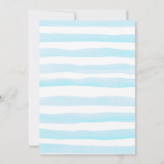 青いきらめきは男の子のベビーシャワーの招待を主演します 招待状 (裏面)