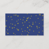 青いきらめき少し星の本の要求ベビーシャワー エンクロージャーカード (裏面)