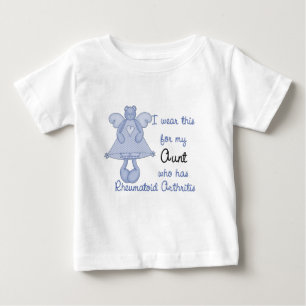 青いくまの天使:: 私は私のRA叔母さんのデザインのために身に着けていま ベビーTシャツ