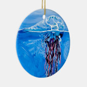 青いくらげのオーナメント セラミックオーナメント (右)