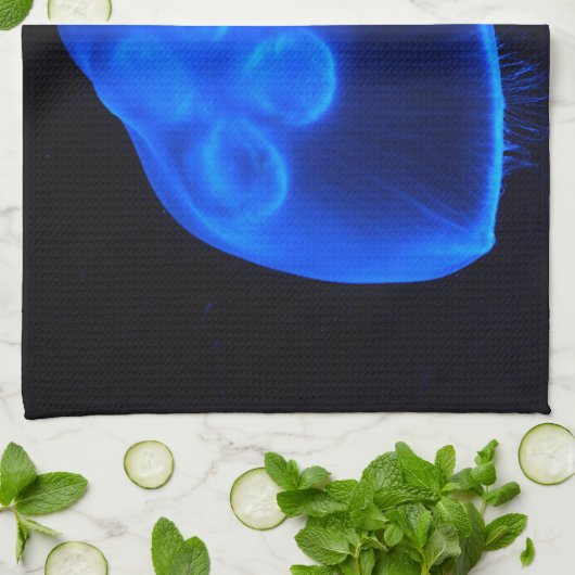 青いくらげ キッチンタオル (折り畳み)