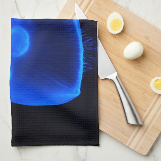 青いくらげ キッチンタオル (四つ折り)