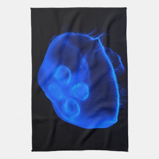 青いくらげ キッチンタオル (縦)