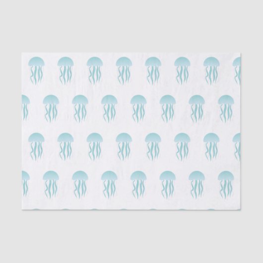 青いくらげ-ティッシュペーパー 薄葉紙 (正面)