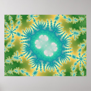 青いくらげ(プリント) ポスター