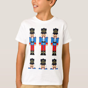 青いくるみ割りはHanesの長袖のTシャツをからかいます Tシャツ