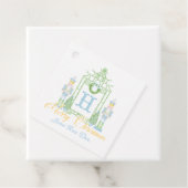 青いくるみ割り車のChinoiserieクリスマスギフトタグ フェイバータグ (インサイチュ)