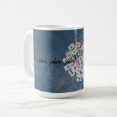 青いここのタイルのマグmahのjonggのジョーカー コーヒーマグカップ (正面左)