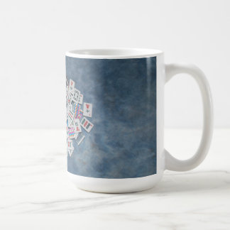 青いここのタイルのマグmahのjonggのジョーカー コーヒーマグカップ