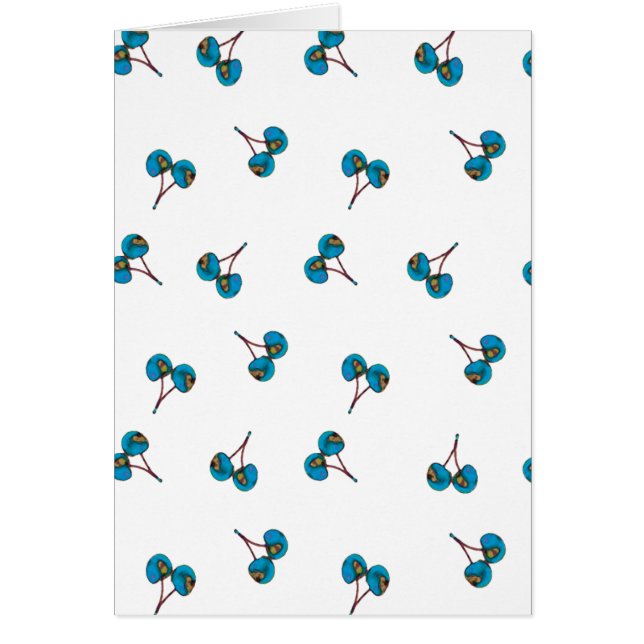 青いさくらんぼパターン (正面)