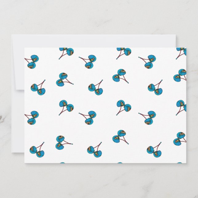 青いさくらんぼパターン (正面)