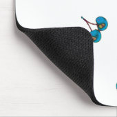 青いさくらんぼパターン マウスパッド (コーナー)