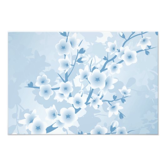 青いさくらんぼ咲く花 フォトプリント            (正面)