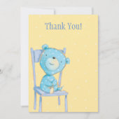 青いさらさくまは感謝していしています サンキューカード (正面)