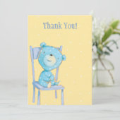 青いさらさくまは感謝していしています サンキューカード (スタンド正面)