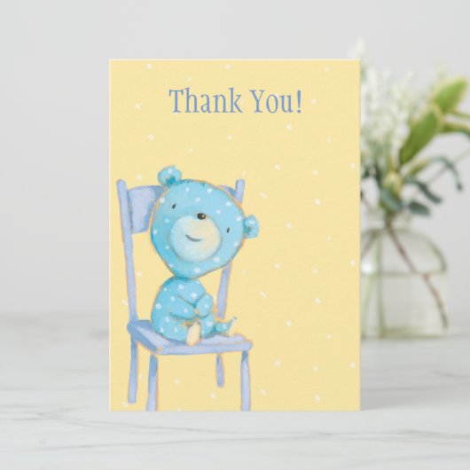 青いさらさくまは感謝していしています サンキューカード (スタンド正面)