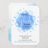 青いしぶきの招待状 招待状 (正面/裏面)