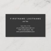 青いしぶき-モダンな水色 名刺 (裏面)