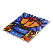 青いつぼのセラミックタイルのバラ タイル (側面)