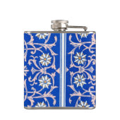 青いつる植物の花のモノグラムFlaski フラスク (裏面)