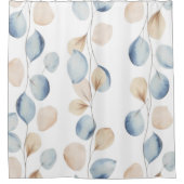 青いつる植物 シャワーカーテン (正面)