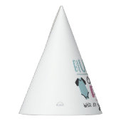 青いですかピンクのベビーの性はパーティーのシャワーを明らかにします パーティーハット (左)