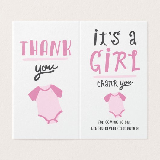 青いですかピンクのベビーの性は感謝していしています|のピンク明らかにします 名刺 (外部フラット)