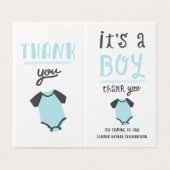 青いですかピンクのベビーの性は感謝していしています|の青明らかにします 名刺 (外部フラット)