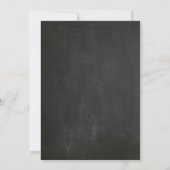 青いですかピンクの性はパーティーの招待の黒板を明らかにします 招待状 (裏面)