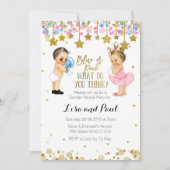 青いですかピンクの性は招待を明らかにします 招待状 (正面)